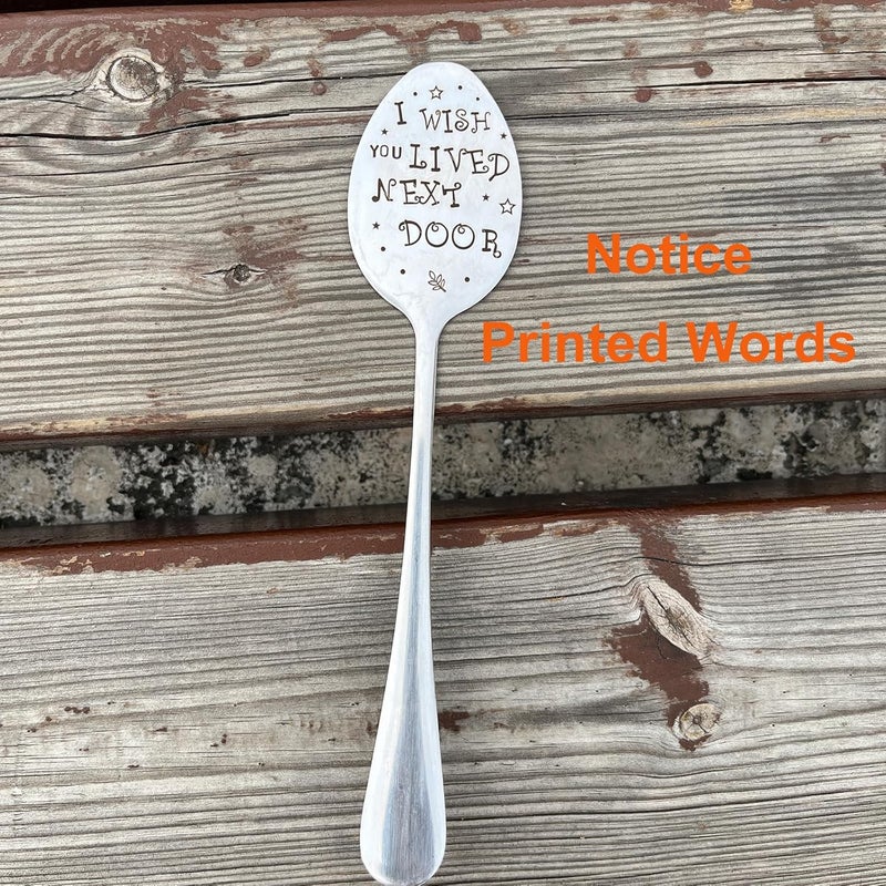 PLWalker Garden Friendship Gift for Women Gardeners, Plant Marker Stake Label Sign Tag, Gardening Gifts for Woman Lovers, Metal Garden Decoration (Live Next Door) - Image 2
